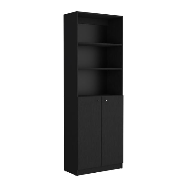 English Elm Home Modern 2-Door Bookcase - Stylish Storage Unit With Open Shelves & Concealed Cabinet Space B200137820