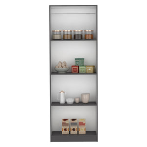 English Elm Home Modern Bookcase 4-Shelf Display Unit for Living Room or Office — Stylish Organized Storage Solution Multi 39.4 L x 2.8 W x 3.5 H B200137834
