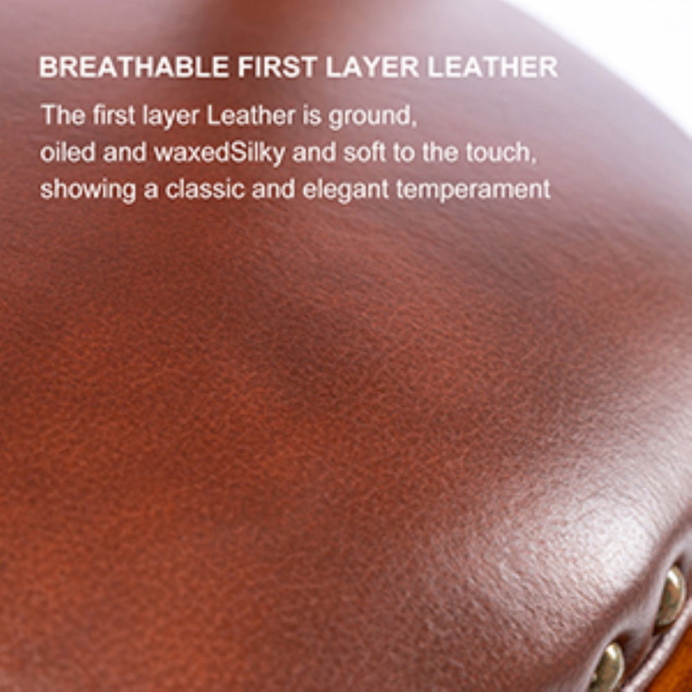 English Elm Seat Wooden Swivel Barstool 29.5” Height - 360° Rotating Chair For Kitchen, Bar, Or Dining Nook W2195135472-GIGA