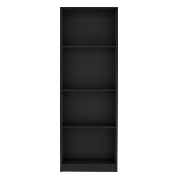 English Elm Home 4-Shelf Modern Bookcase with Tall Open Display Shelves, Sleek Particleboard Design for Office and Living Room Decor Black 39.4 L x 2.8 W x 3.5 H B070137817