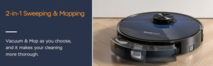 English Elm Geek Smart Robot Vacuum Mop with Lidar Navigation and 2700pa Suction for Pet Homes W100256728