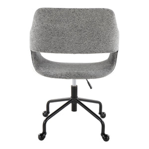 English Elm Margarite Contemporary Adjustable Office Chair with Cushioned Fabric Seat, 360° Swivel & Stylish Backrest Grey B116135745