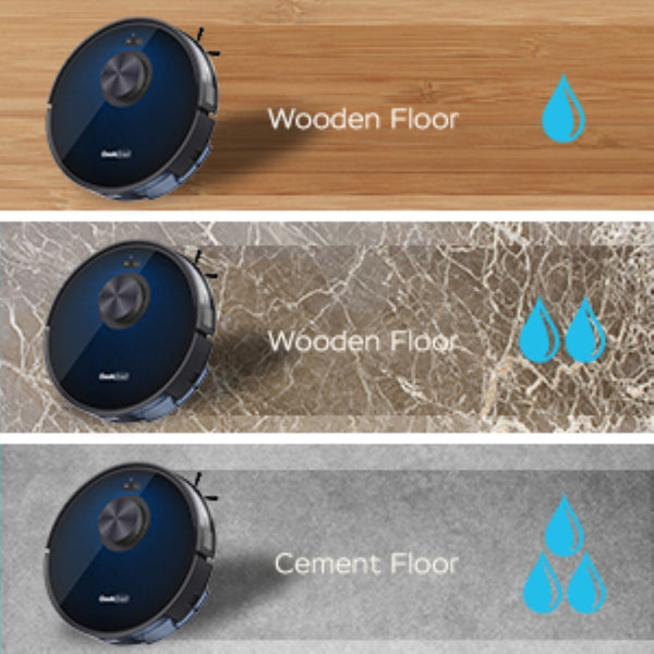 English Elm Geek Smart Robot Vacuum Mop with Lidar Navigation and 2700pa Suction for Pet Homes W100256728