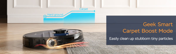 English Elm Geek Smart Robot Vacuum Mop with Lidar Navigation and 2700pa Suction for Pet Homes W100256728