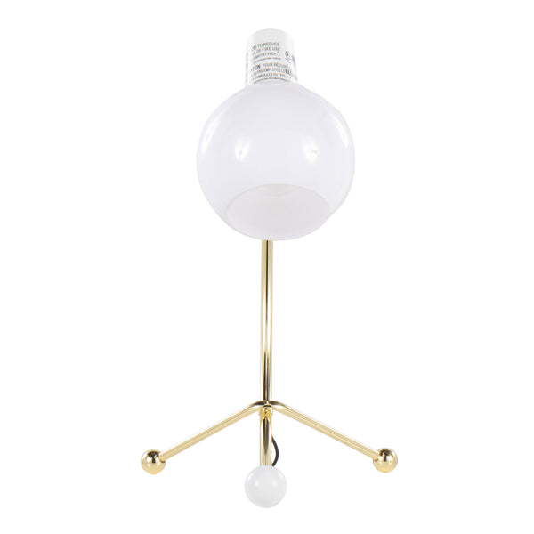 English Elm Eileen Gold Task Lamp with Adjustable Neck and Round White Shade – Contemporary Metal Desk Light B116135714