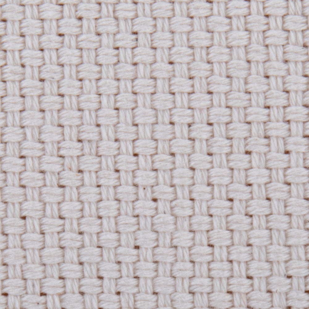 English Elm Large Beige Knitted Pouf Ottoman by LumiSource — Large Round Fabric Footrest, Foam Cushion Comfort B116135814