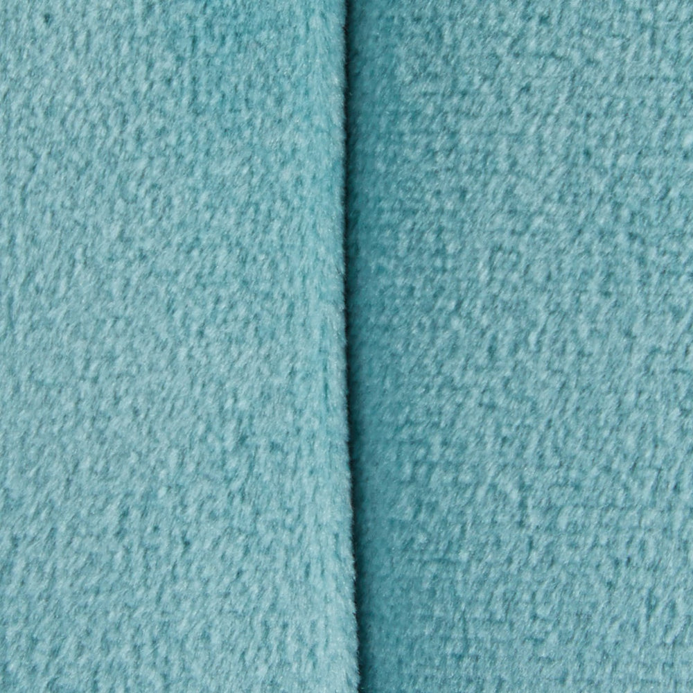 English Elm Braided Ice Blue Velvet Round Ottoman - Modern Design, Plush Comfort, Versatile Accent Piece 18" B116135817