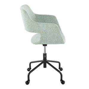 English Elm Margarite Contemporary Adjustable Office Chair with Cushioned Fabric Seat, 360° Swivel & Stylish Backrest Green B116135746
