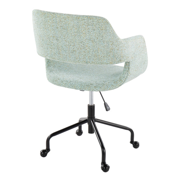 English Elm Margarite Contemporary Adjustable Office Chair with Cushioned Fabric Seat, 360° Swivel & Stylish Backrest Green B116135746