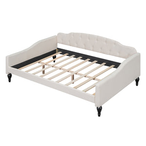 Hearth and Haven Full Size Upholstered Tufted Daybed, Beige  GX001325AAA