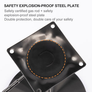 English Elm Swivel Titanium Stainless Steel Bar Stool Brown Adjustable Height 21.7-31.5" 360° Swivel Comfort Back W2195135504