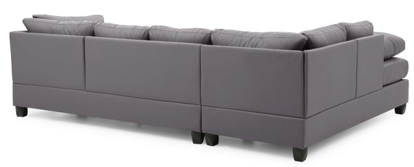 English Elm Malone Gray Sectional Sofa With Reversible Chaise, Pocketed Coil Comfort, Easy Assembly & Delivery B078S00063