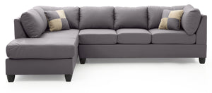 English Elm Malone Gray Sectional Sofa With Reversible Chaise, Pocketed Coil Comfort, Easy Assembly & Delivery B078S00063