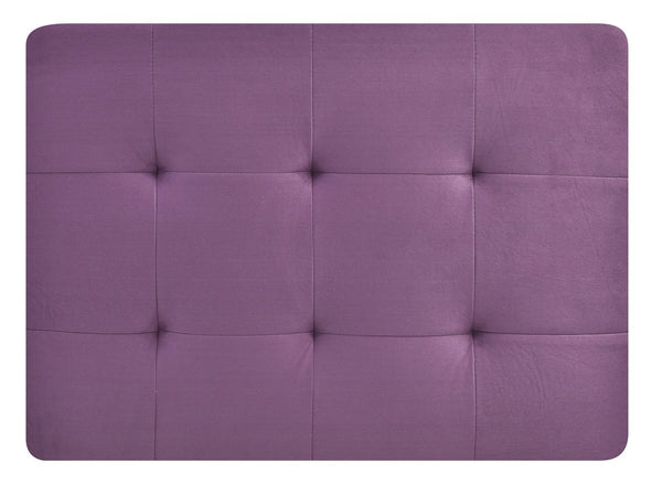 English Elm Vibrant Purple Microfiber Ottoman 19"H x 38"W x 26"D – Contemporary Compact Accent Seat, Lightweight, Assembly Required B078108357