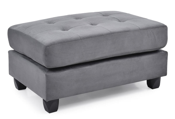 English Elm Stylish Microfiber Ottoman with Modern Profile, Easy-Clean Fabric, Compact 19"H x 38"W x 26"D Comfort Seating Gray 27 L x 38 W x 16 H B078108355