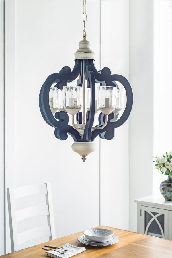 English Elm 3 Light Whitewash Fir Wood Drum Chandelier Iron Accents Farmhouse Foyer Dining W2078137030