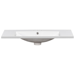English Elm [sink Only] 36 Inch Wide Resin Bathroom Vanity Basin with Rectangular Low Profile Design WF297188AAC