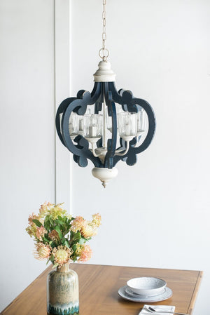 English Elm 3 Light Whitewash Fir Wood Drum Chandelier Iron Accents Farmhouse Foyer Dining W2078137030