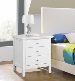 English Elm Elegant Compact Nightstand with Sleek Finish, Durable No-Assembly Design for Small Spaces and Storage White 30 L x 26 W x 20 H B078118403