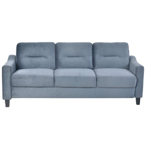 English Elm Couch Stylish Three-Seat Sectional Sofa In Blue-Grey Chenille For Small Spaces And Cozy Rooms W2121137324
