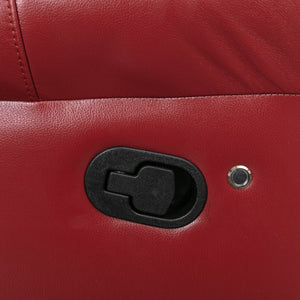 English Elm 3 Piece Faux Leather Manual Recliner Set with Led Base Lighting and Console Wine Red SG001130AAJ