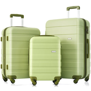 English Elm Luggage Set 3 Piece Abs Hardshell Spinner Suitcase with Tsa Lock Lightweight Travel N726P203164I