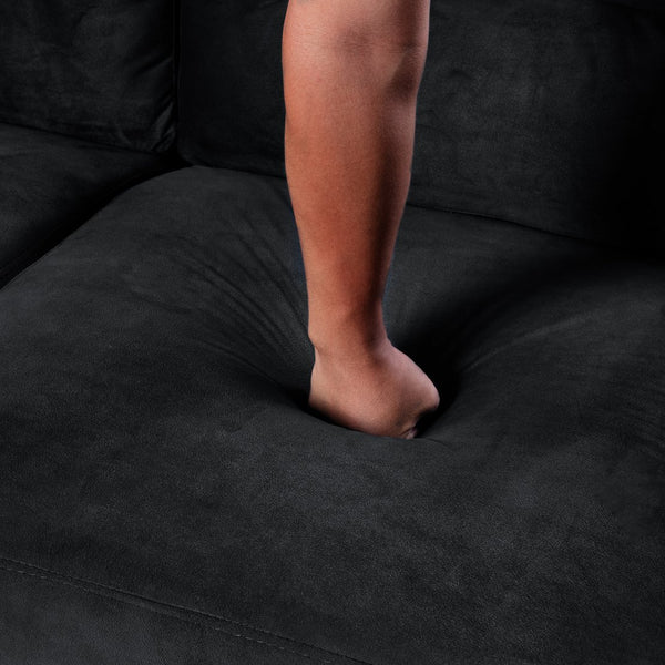 English Elm Couch Complete 3-Piece Sectional Set - Cozy Flannelette Sofa, Loveseat & Accent Chair For Living Rooms W2121S00003