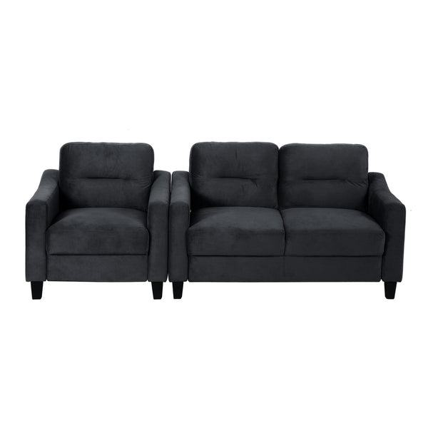 English Elm Couch Luxurious Velvet Loveseat For Small Spaces - Modern Mid-Century Style For Living Rooms & Offices W2121137533