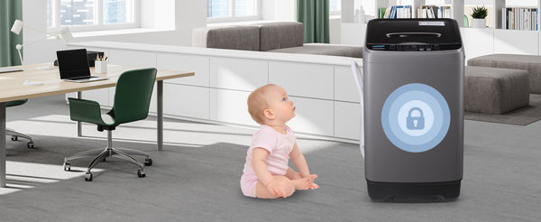 English Elm Please Compact Fully Automatic Portable Washer for Apartments Dorms and Rv Living Grey W1002137456