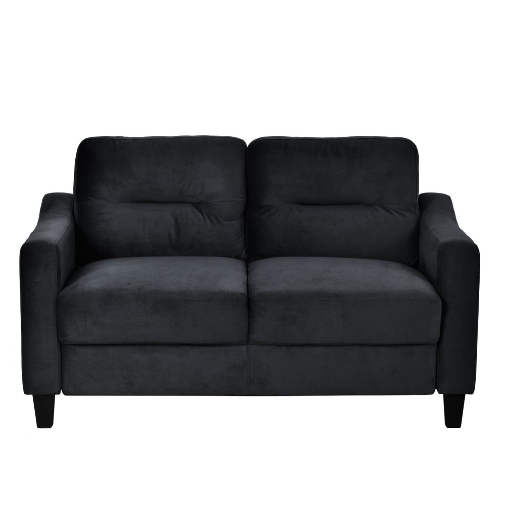 English Elm Couch Luxurious Velvet Loveseat For Small Spaces - Modern Mid-Century Style For Living Rooms & Offices W2121137533