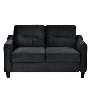 English Elm Couch Luxurious Velvet Loveseat For Small Spaces - Modern Mid-Century Style For Living Rooms & Offices W2121137533