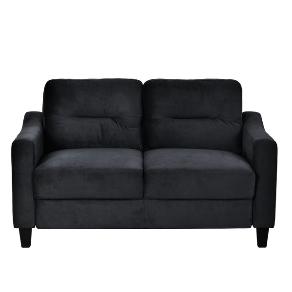 English Elm Couch Luxurious Velvet Loveseat For Small Spaces - Modern Mid-Century Style For Living Rooms & Offices W2121137533