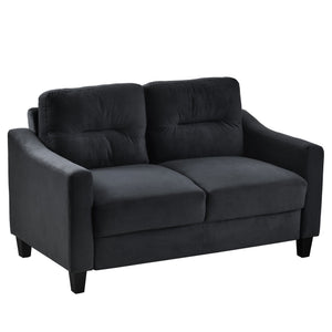 English Elm Couch Luxurious Velvet Loveseat For Small Spaces - Modern Mid-Century Style For Living Rooms & Offices W2121137533