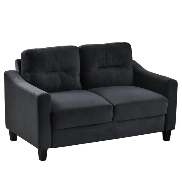 English Elm Couch Luxurious Velvet Loveseat For Small Spaces - Modern Mid-Century Style For Living Rooms & Offices W2121137533