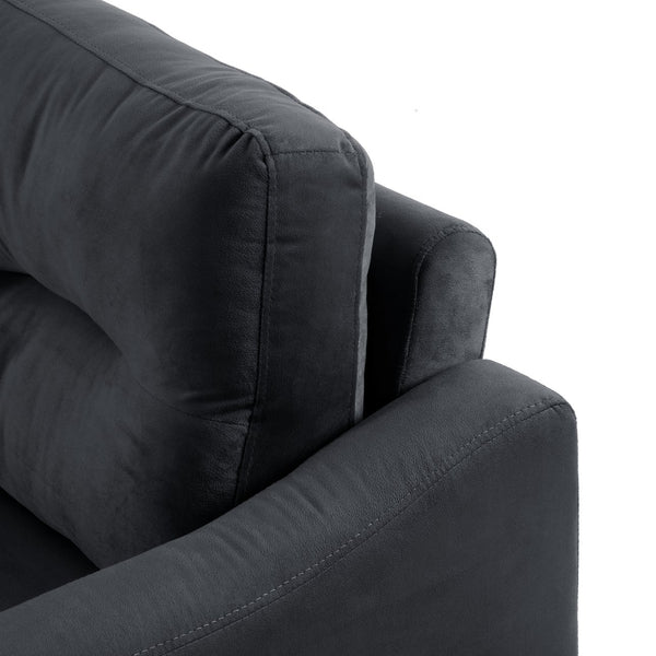 English Elm Couch Compact Velvet Loveseat - Stylish Mid-Century Modern Seating For Small Spaces & Offices W2121137529