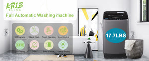 English Elm Please Compact Fully Automatic Portable Washer for Apartments Dorms and Rv Living Grey W1002137456
