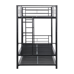 English Elm Twin Over Steel Bunk Bed with Pull Out Trundle Stair Access Kids Room W311120500