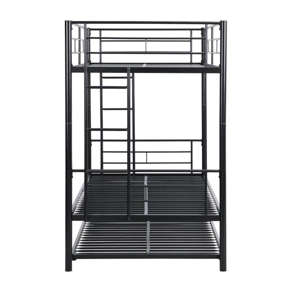 English Elm Twin Over Steel Bunk Bed with Pull Out Trundle Stair Access Kids Room W311120500