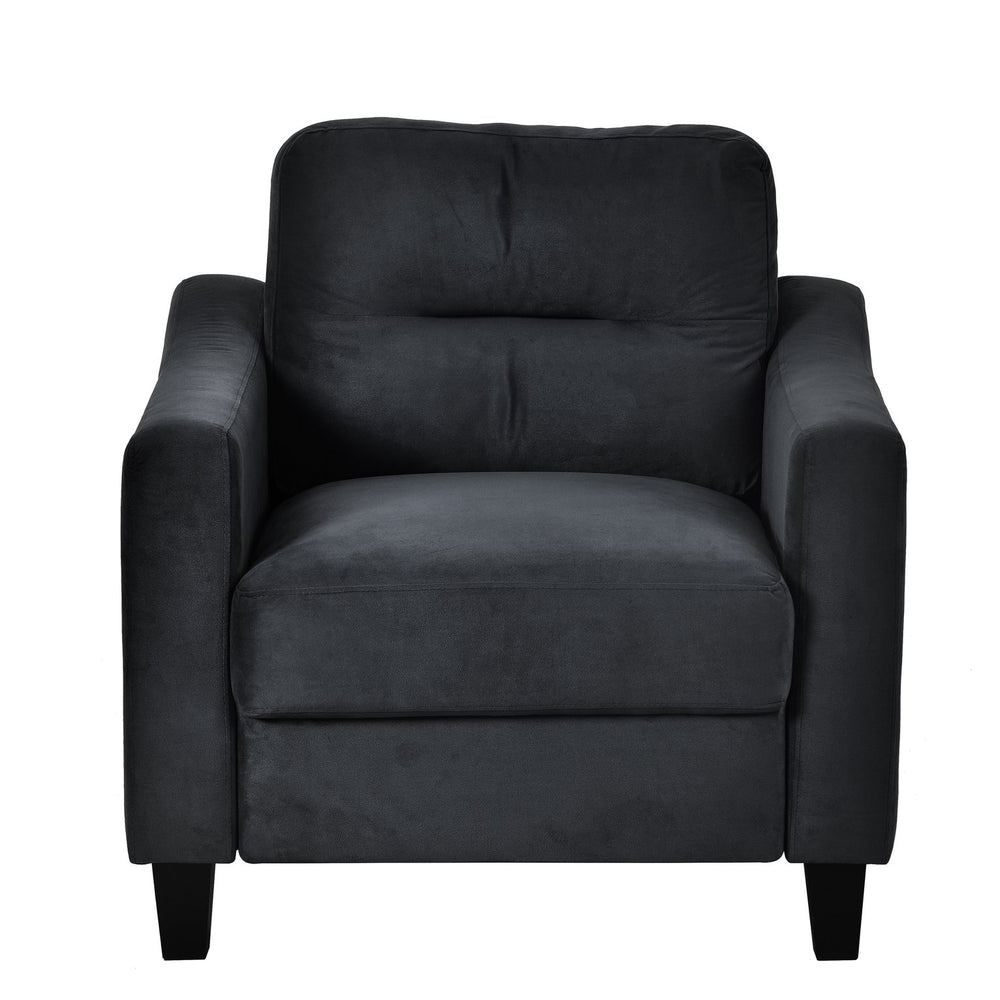 English Elm Couch Compact Velvet Loveseat - Stylish Mid-Century Modern Seating For Small Spaces & Offices W2121137529