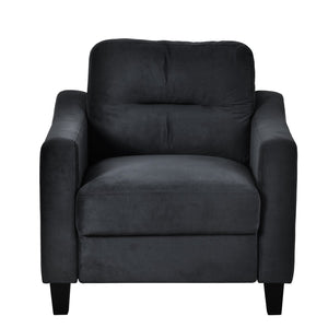 English Elm Couch Compact Velvet Loveseat - Stylish Mid-Century Modern Seating For Small Spaces & Offices W2121137529