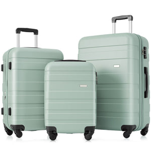 English Elm Luggage Set Abs Hardshell 3 Piece Spinner Suitcase with Tsa Lock Lightweight Travel N726P203164W