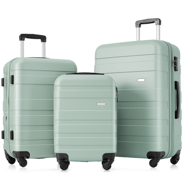 English Elm Luggage Set Abs Hardshell 3 Piece Spinner Suitcase with Tsa Lock Lightweight Travel N726P203164W