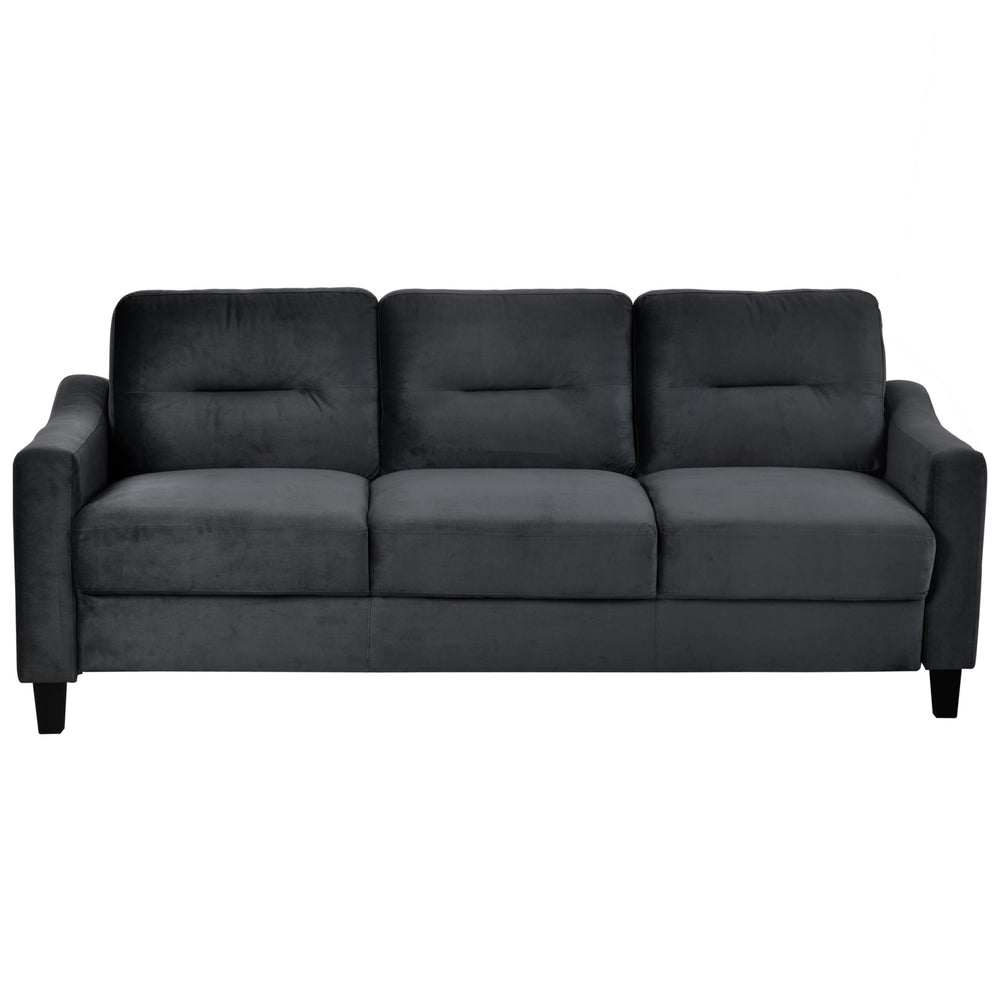 English Elm Couch Luxurious Velvet Loveseat - Stylish Mid-Century Design For Compact Living Rooms & Offices W2121137534