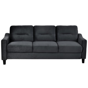 English Elm Couch Luxurious Velvet Loveseat - Stylish Mid-Century Design For Compact Living Rooms & Offices W2121137534