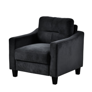 English Elm Couch Compact Velvet Loveseat - Stylish Mid-Century Modern Seating For Small Spaces & Offices W2121137529
