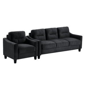 English Elm Couch Luxurious Velvet Loveseat - Stylish Mid-Century Design For Compact Living Rooms & Offices W2121137534