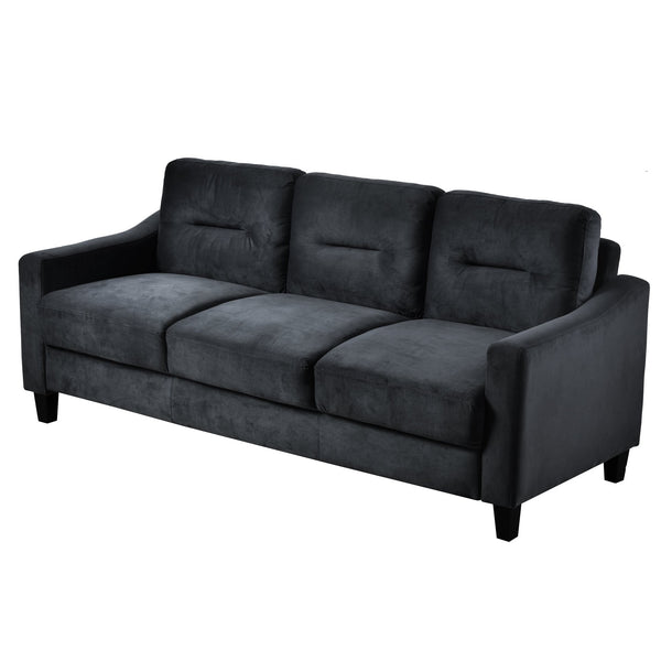 English Elm Couch Luxurious Velvet Loveseat - Stylish Mid-Century Design For Compact Living Rooms & Offices W2121137534