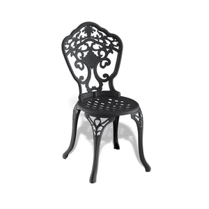 English Elm Cast Cast Aluminum Patio Dining Chair 2PCS Armless Black Frame 350lb Capacity Weatherproof Design W1710P220605