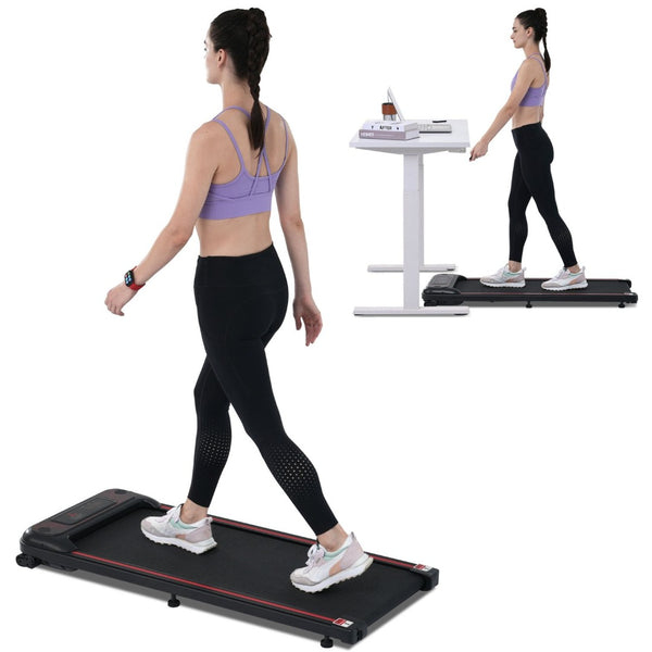 English Elm New Walking Pad Treadmill with Wrist Remote Incline and 265 Lb Capacity for Home Office MS312895AAB