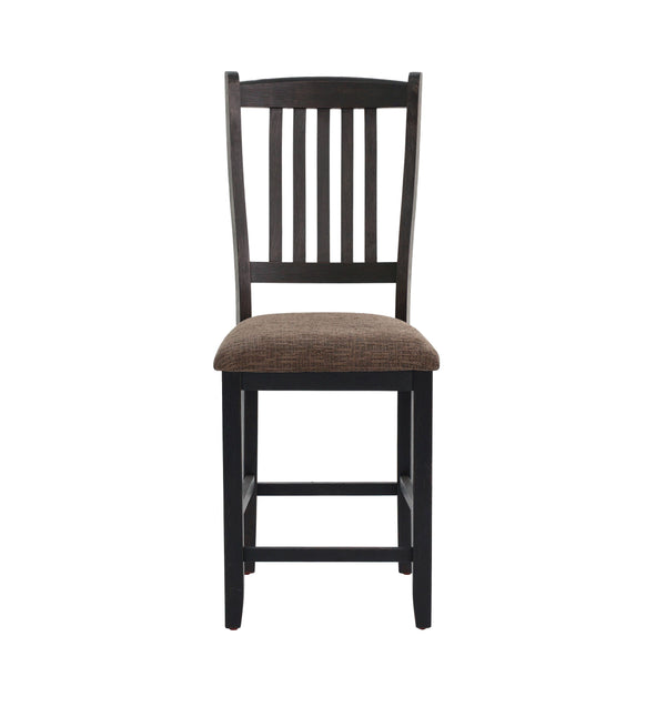 English Elm HIGH Chair Rustic Black Fabric & Wood High Chair 18"x23"x42"H, 24" Seat Height, Stylish Durable Seating B089112915